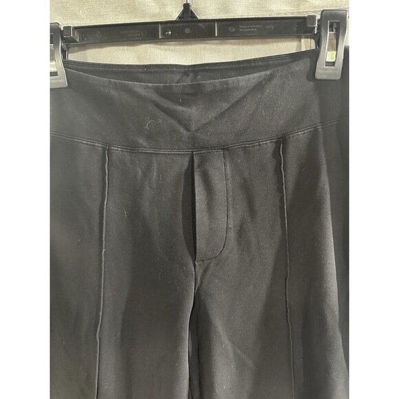 Athleta Eastbound Straight Leg Pant Black Size 14 Pleated Stretchy Pockets Zip - Picture 4 of 7